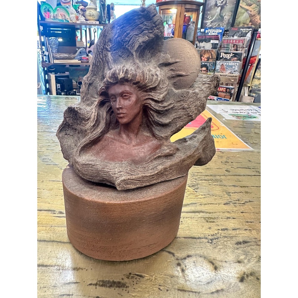 Vintage 1989 Rick Cain Lady Reflecting Limitied Edition Sculpture